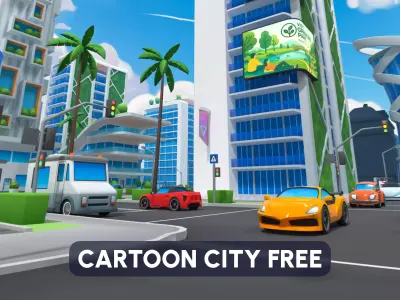 Cartoon City FREE Free low-poly 3D model