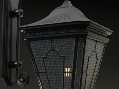 Wall lamp  Number 1 with ST64 6W bulb 3D model