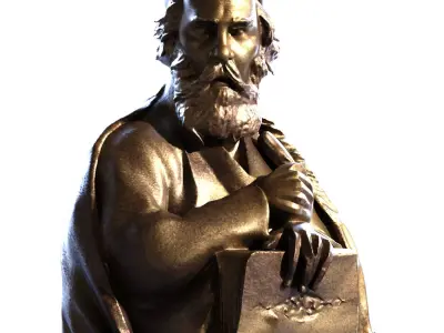 Khayyam Bust set 770 Low-poly 3D model