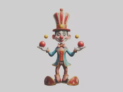 Cartoon Circus Perfor 1 Low-poly 3D model