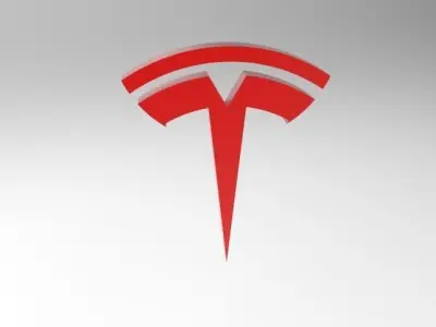 tesla logo  3D print model