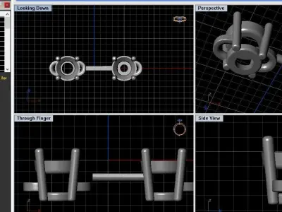 Classic bracelet with a round diamond 4mm stone  3D print model