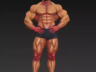 Bodybuilder Man 01 3D print model