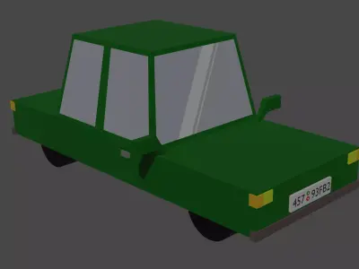 Basic car Free low-poly 3D model