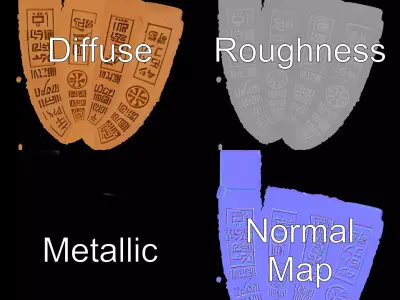 Terracotta Obelisk model pack Low-poly 3D model