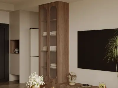 Modern living room dining room interior scenes 300 3D model