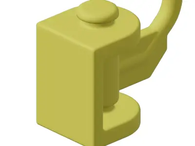 Plastic Motorcycle Kickstarter Lever Toy 3D model