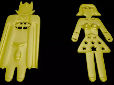 Restroom plate Free 3D print model