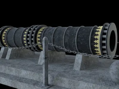 Muhammed elfateh Gun Free low-poly 3D model