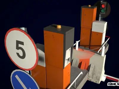 Parking Collection Low-poly 3D model