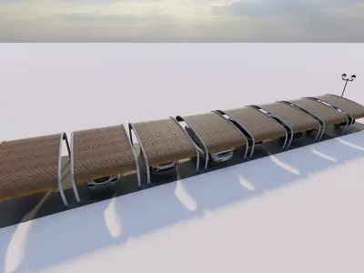  Roof Parking-Parking Lot  3D model