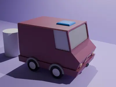 Car low poly model Free low-poly 3D model