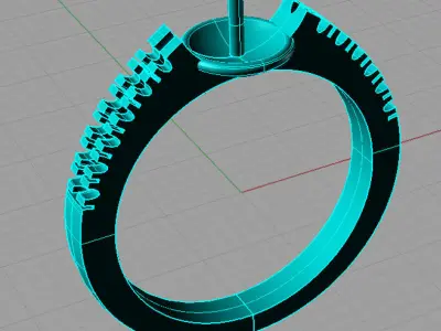 Ring perl anello perla thaiti 3D print model AP03 3D print model