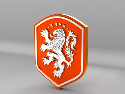 Netherlands National Soccer Team Logo 3D model