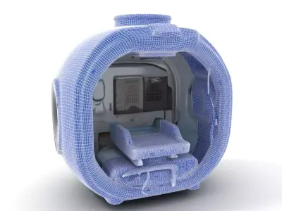 Futuristic Medical Pod Model Pack Low-poly 3D model