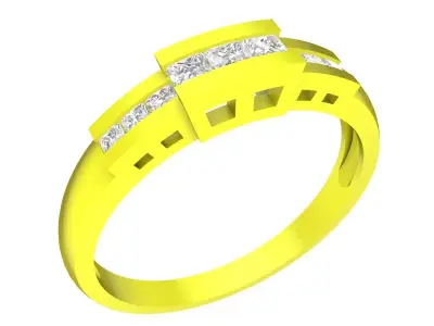 A6894 Luxury Hongkong Diamond Women Engagement Ring 3D Print 3D print model