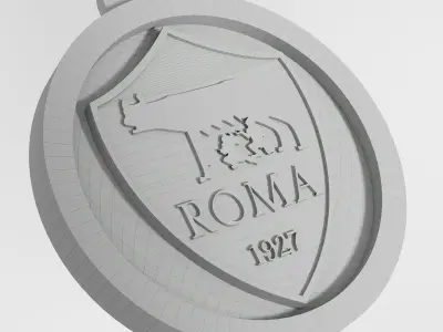 Associazaone Sportiva Roma S p A logo football club Italy 3D print model