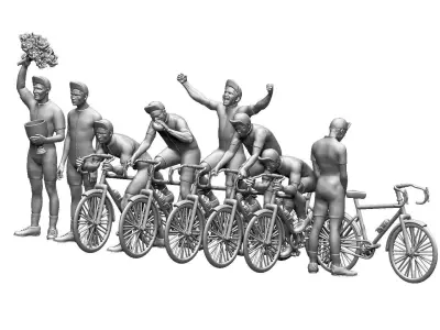 cyclists 3D print model