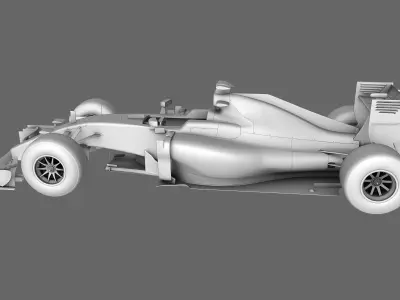 F1 Mercedes AMG W06 Season 2015 3D model