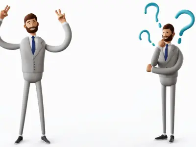 John Character for advertising Low-poly 3D model