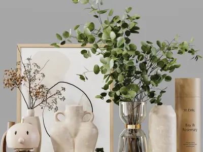 Decorative Set 230 Low-poly 3D model