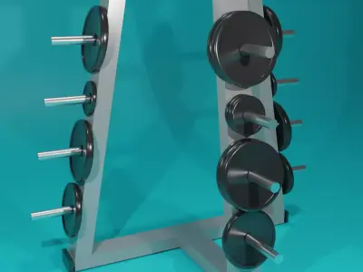 Gym Equipment Low-poly 3D model buy