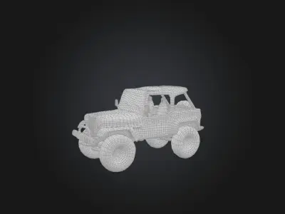 jeep car Low-poly 3D model