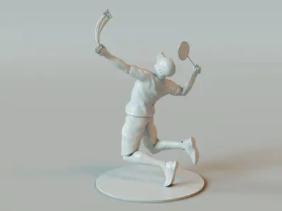 Tennis character 3D print model 3D print model