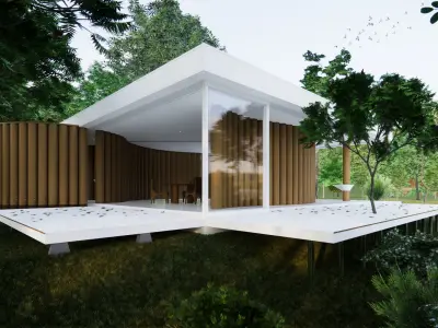 Paper House - Shigeru Ban 3D model