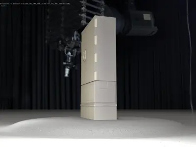 Electrical Distribution Cabinet 12 Low-poly 3D model