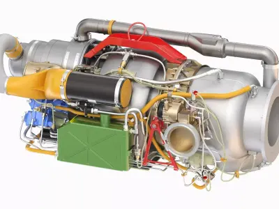 Gas Turbine Engine Garrett GTCP85-98D  3D model