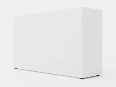 Pepe Agency 140 Cm 8 Boxes White Low-poly 3D model