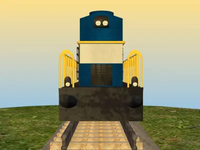 Indian Diesel Locomotive 3D Model 3D model