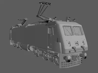 INDIAN TRAIN LOCOMOTIVE DIESEL ENGINE WAP 4 3D MODEL  3D model