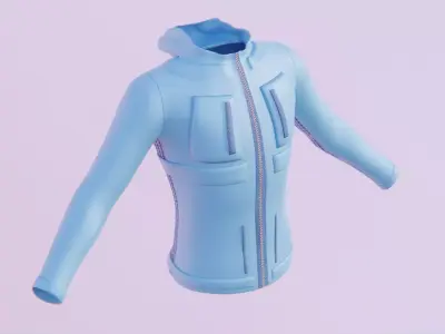 Scifi Cyberpunk Style Jacket Free low-poly 3D model