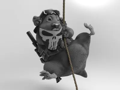 Hamster Black Ops 3D print model
