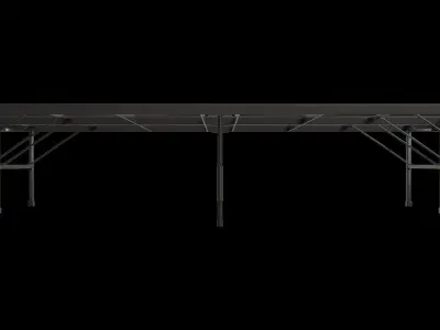 King Metal Platform Bed Frame 3D model