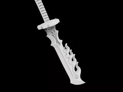Demon Slayer Sword 3D Printable Model 3D print model