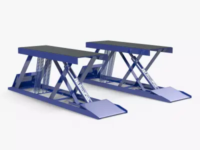 Car Lift Low-poly 3D model