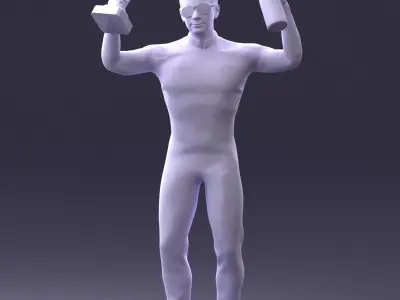 000169 Racing Champion Victory Pose 0808 3D model