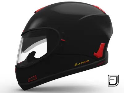 Black And Red Helmet H07 3D model