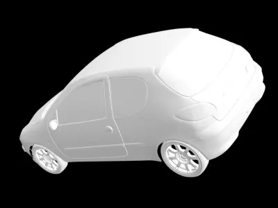 Peugeot 206 3p 3D print model