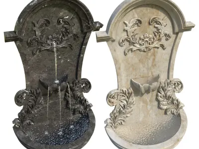 Classic Wall Fountain 01 3D model