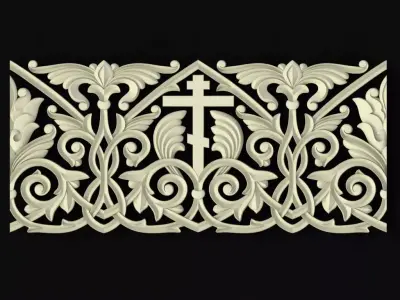 Central decor ornament for furniture 3D model 701