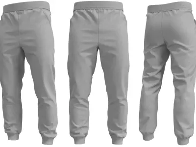 Mens Sport Pants- Marvelous Designer 3D model