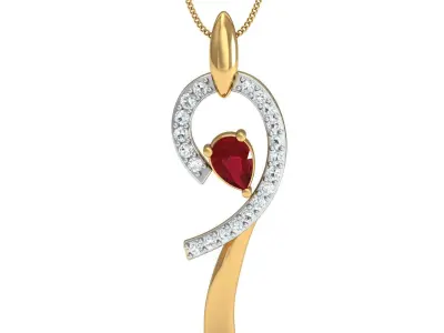Bend Shape Fashion Earring - Pendant - Ring Set 3D print model