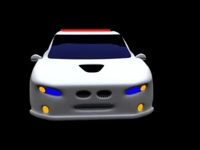 lowpoly sport car Low-poly 3D model