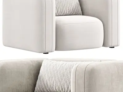 Nara Swivel Chair Gibson Wheat By Highfashionhome 3D model