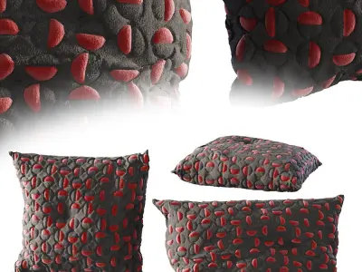 Cushion throw pillows 3D model