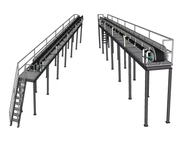Overhead Belt Conveyor 3D print model